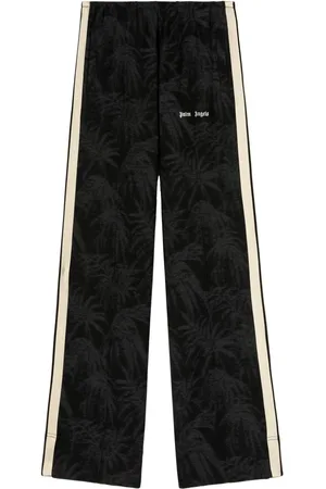 Palm Angels Pantalones de chándal con estampado de palmeras en jacquard