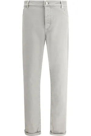 Brunello Cucinelli Pantalones rectos con apliques