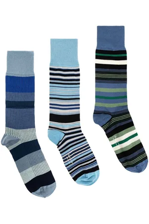 Paul Smith Pack de tres pares de calcetines con rayas