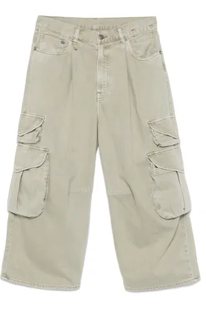 R13 Pantalones cargo estilo capri