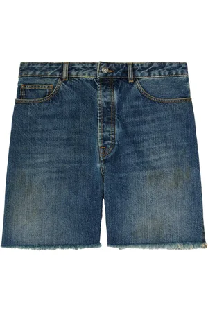 Palm Angels Pantalones vaqueros cortos con logo