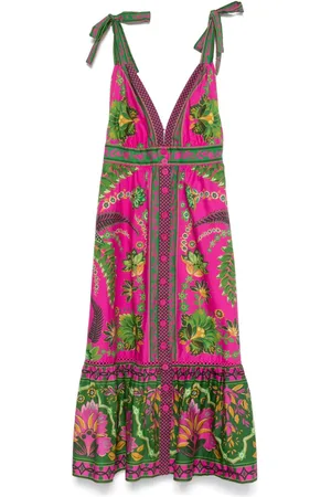 Farm Rio Vestido midi Ana Tapestry