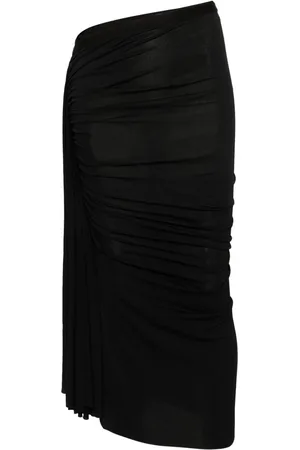 Rick Owens Falda Fog asimétrica drapeada