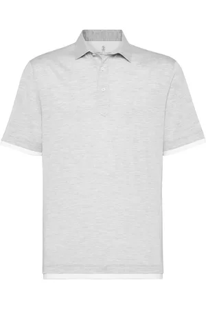 Brunello Cucinelli Polo con diseño en capas