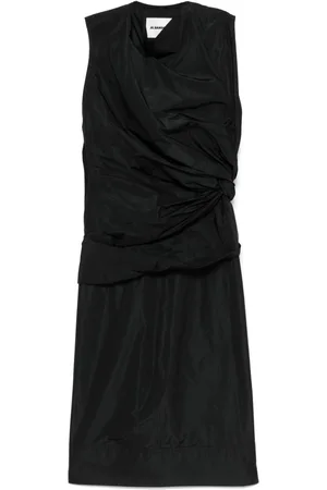 Jil Sander Vestido midi de tafetán