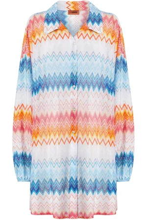 Missoni Vestido de playa con motivo en zigzag