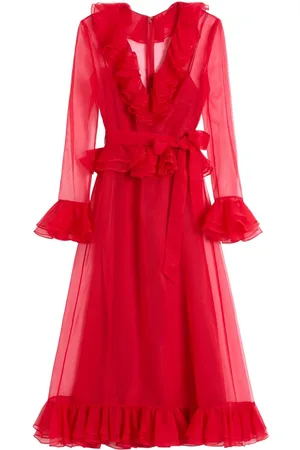 VALENTINO GARAVANI Vestido midi de organza