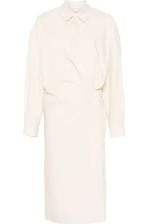 LEMAIRE Vestido midi con cuello recto