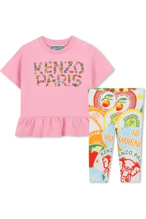 Kenzo Pantalones con logo estampado