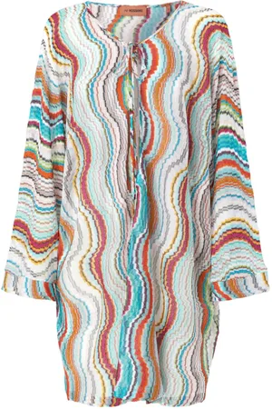 Missoni Vestido de playa de lamé con motivo ondulado