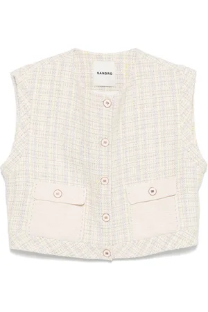Sandro Top de tweed sin mangas