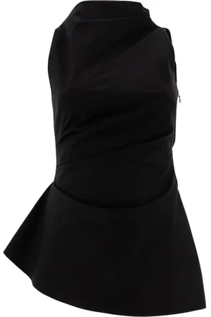 Alexander McQueen Top drapeado asimétrico