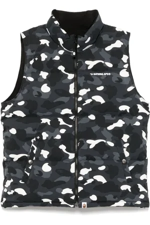 A Bathing Ape Chaleco acolchado con logo estampado