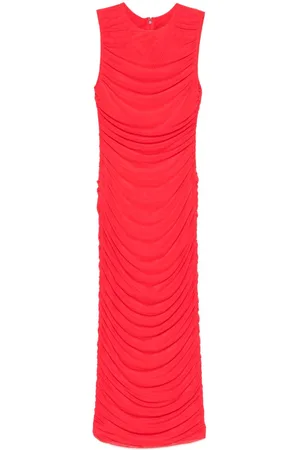 ROTATE Vestido midi de rejilla