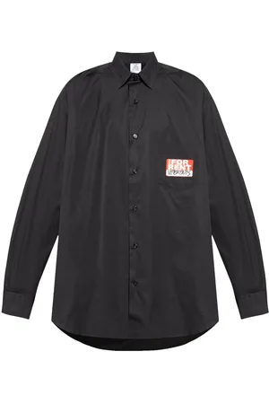 Vetements Camisa con pegatinas estampadas