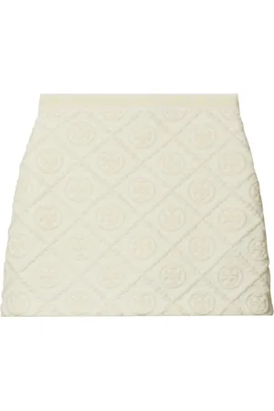 Tory Burch Falda corta con motivo Double T en jacquard