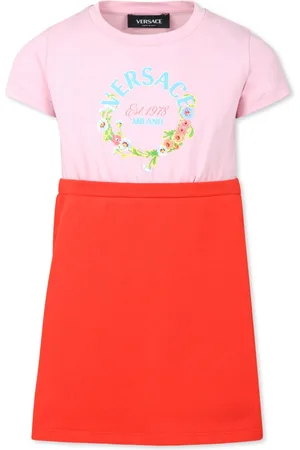 VERSACE Vestido con logo estampado