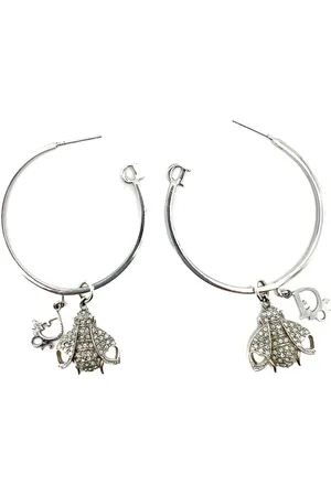 Dior Pendientes de aro con logo 2000