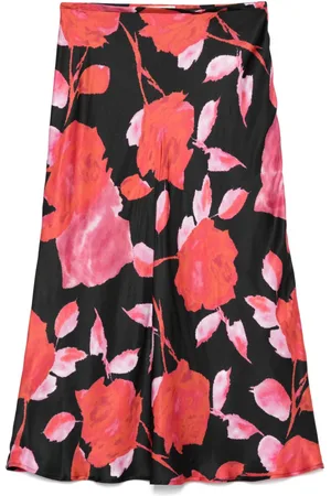 BLUMARINE Falda midi con estampado floral