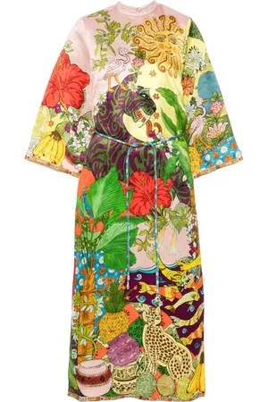 ALÉMAIS Vestido midi Tiger
