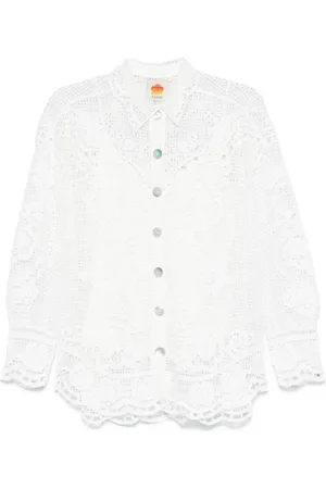 Farm Rio Camisa con bordado inglés
