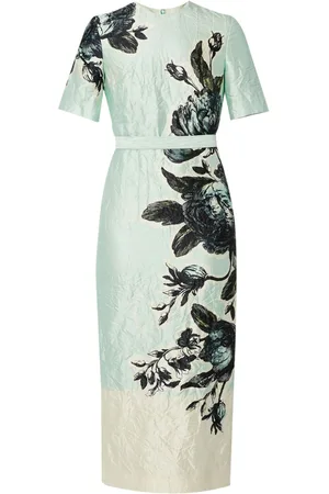 Erdem Vestido midi de manga corta