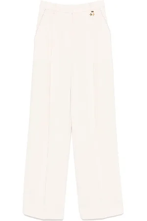 Elisabetta Franchi Pantalones de crepé con costuras en contraste