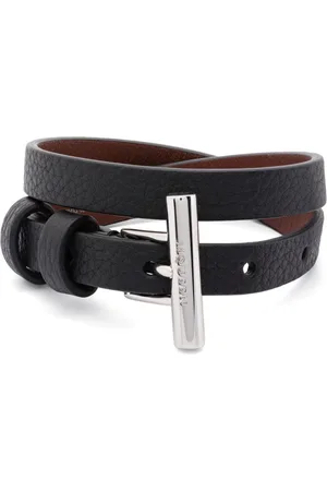 Alexander McQueen Pulsera cruzada con barra en T