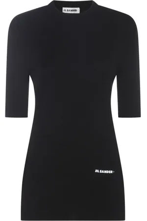 Jil Sander Vestido corto con logo estampado