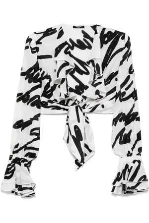 Balmain Chaqueta corta con estampado Love Letter