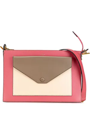 Céline Bandolera Pocket Envelope Zip de cuero tricolor 2014