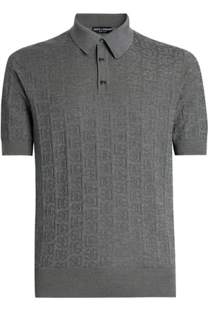 Dolce & Gabbana Polo con logo en jacquard