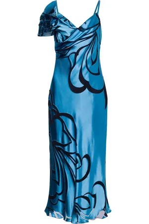 Alberta Ferretti Vestido midi con motivo floral