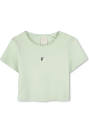 Givenchy Camiseta de canalé con placa del logo