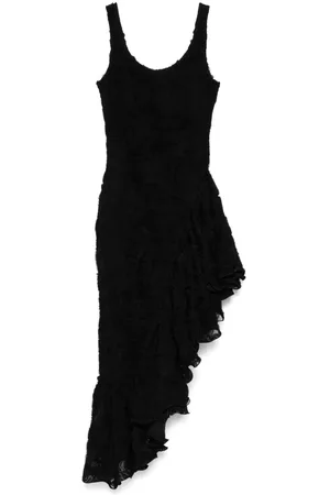 ROTATE Vestido midi de malla con estampado floral