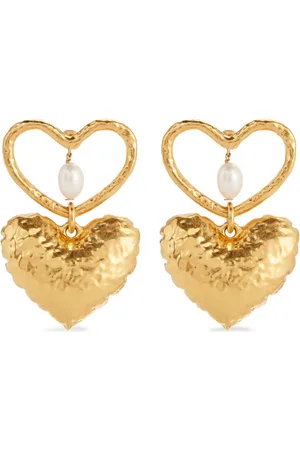 Nina Ricci Pendientes con doble corazón