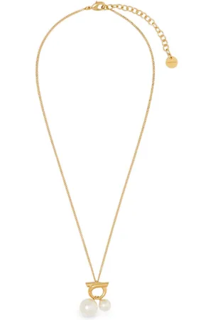 Salvatore Ferragamo Collar con doble perla
