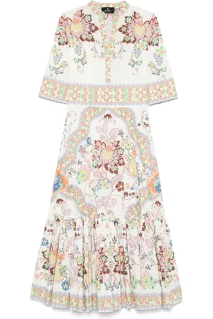 Etro Vestido largo con estampado floral