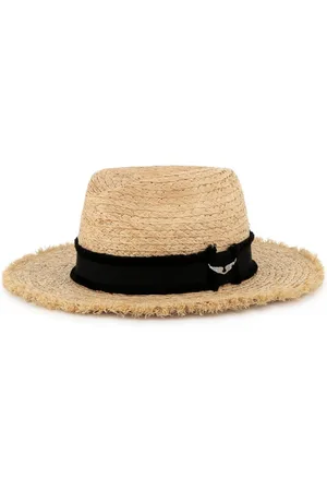 Zadig & Voltaire Sombrero de verano con placa del logo