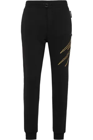 Philipp Plein Pantalones de chándal con arañazos estampados