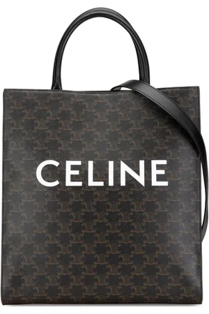 Céline Bolso satchel Triomphe Vertical Cabas mediano de lona revestida 2023