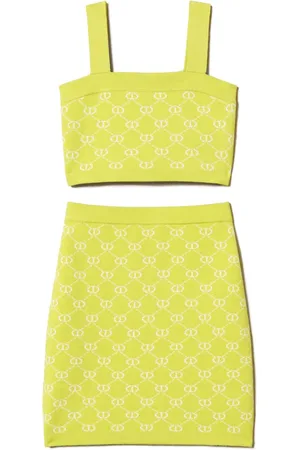 Twin-Set Set con falda y logo en intarsia