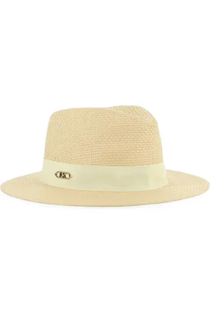 Michael Kors Sombrero de verano con placa del logo