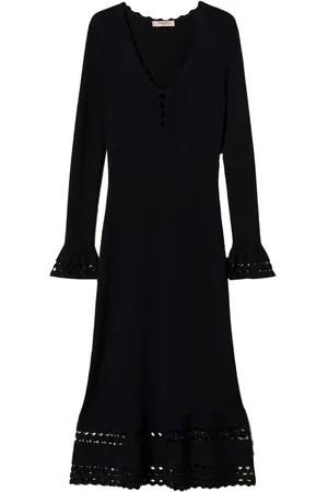 Twin-Set Vestido midi con ribete festoneado