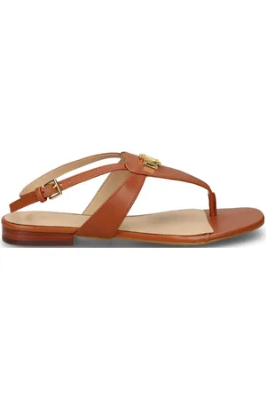 Ralph Lauren Sandalias planas con aplique del logo