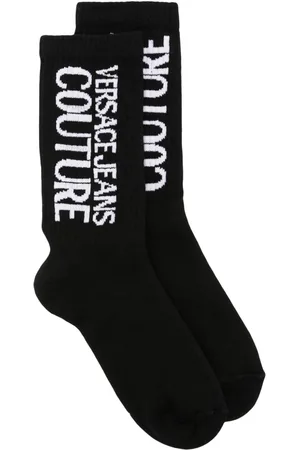 VERSACE Calcetines con logo en intarsia