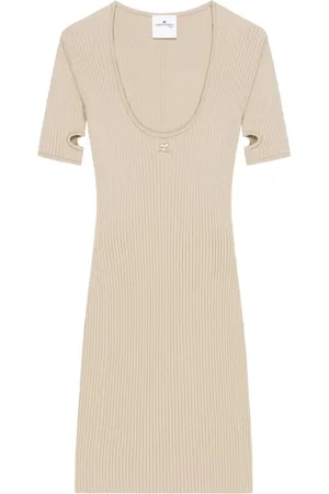 Courrèges Vestido corto con abertura