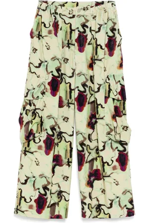 Collina Strada Pantalones cargo Watercolor Floral