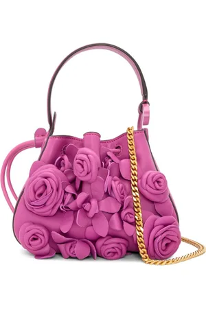 Oscar de la Renta Bolso O Handle nano con aplique floral