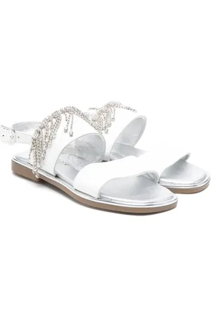 MONNALISA Sandalias con flecos de cristal
